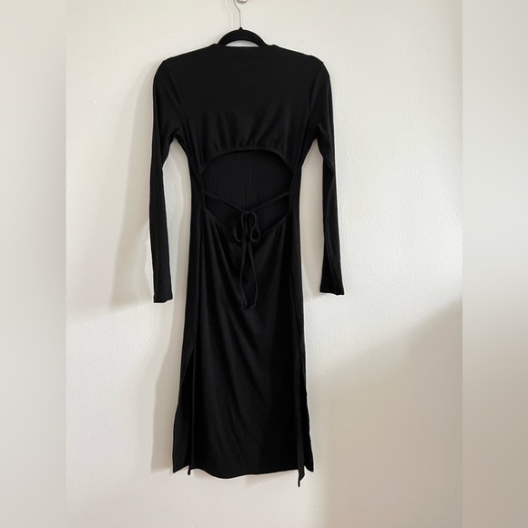Target Wild Fable, long black sleeve midi dress, size S - Picture 2 of 9
